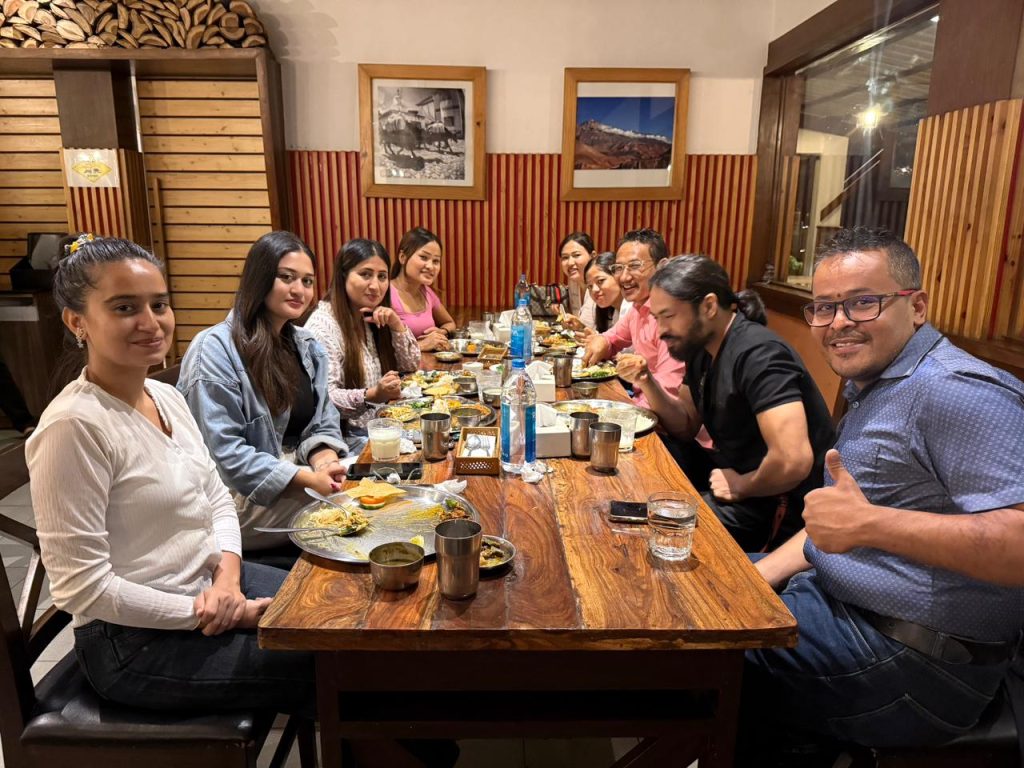 Dinner Time with Darjan and Anju Panta Team